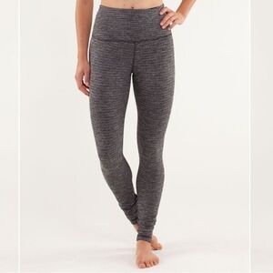 Lululemon Wunder Under Pant *High Rise Size 6 In Coco Pique Black